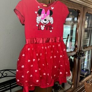 Disney Red Minnie Mouse Love Dress